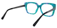Odelia - Square Green Eyeglasses - 3