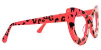 Cat Eye Red/Leopard Eyeglasses | Vooglam.com 
