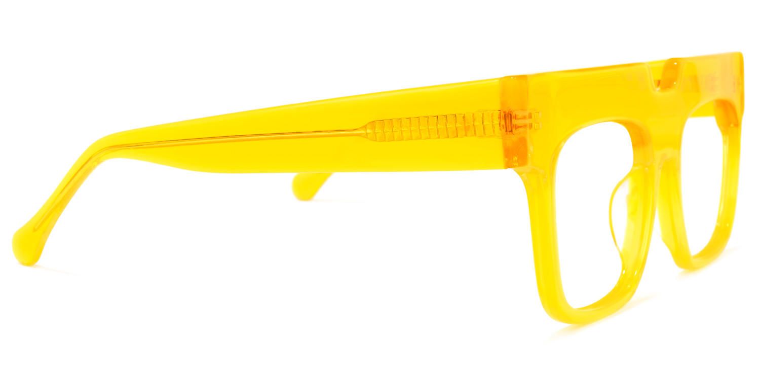 Rectangle Yellow Eyeglasses | Vooglam.com 4