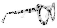Cat Eye White/Black Eyeglasses | Vooglam.com 