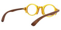 Shelley - Round Yellow Eyeglasses | Vooglam Side View