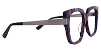 Odelia - Square Purple Eyeglasses - 4