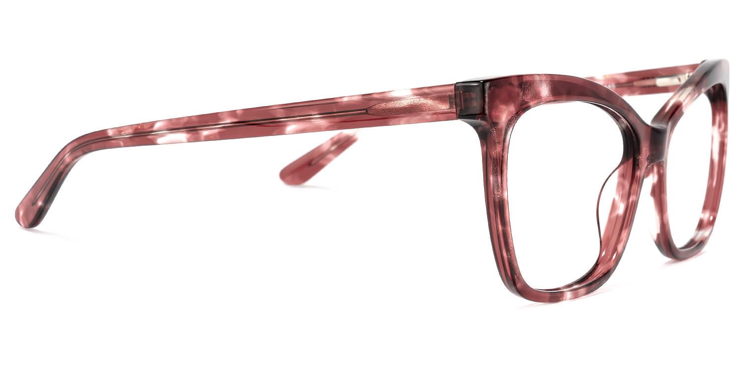 Cat Eye Light/Maroon Eyeglasses | Vooglam.com 4