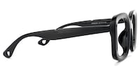 Nadia - Rectangle Black Eyeglasses - 4
