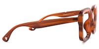 Nadia - Rectangle Light/Maroon Eyeglasses - 4