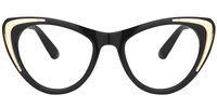 Skyler Cat Eye Black Eyeglasses - 2