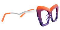 Dusica - Rectangle Orange Eyeglasses | Vooglam 