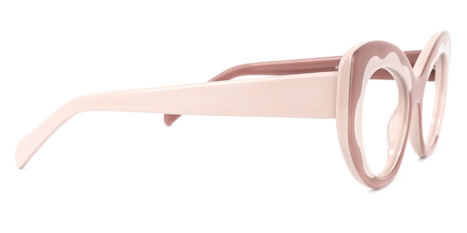 Cat Eye Cameo/Brown Eyeglasses | Vooglam.com 4