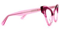 Cat Eye Pink Eyeglasses | Vooglam.com 