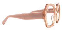 Geometric Champagne Eyeglasses | Vooglam.com 
