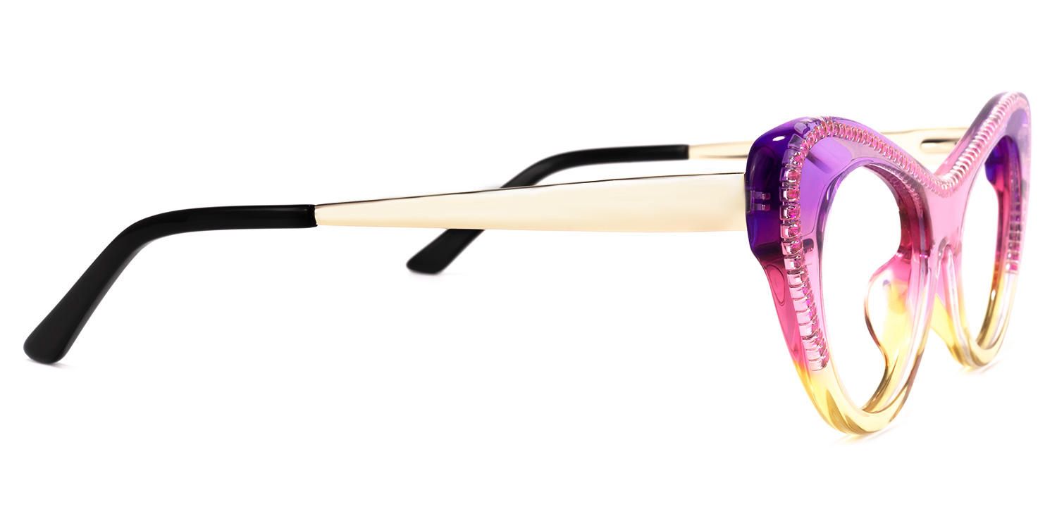 Cat Eye Pink Eyeglasses | Vooglam.com 4