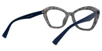 Rectangle Blue Eyeglasses | Vooglam.com Side View