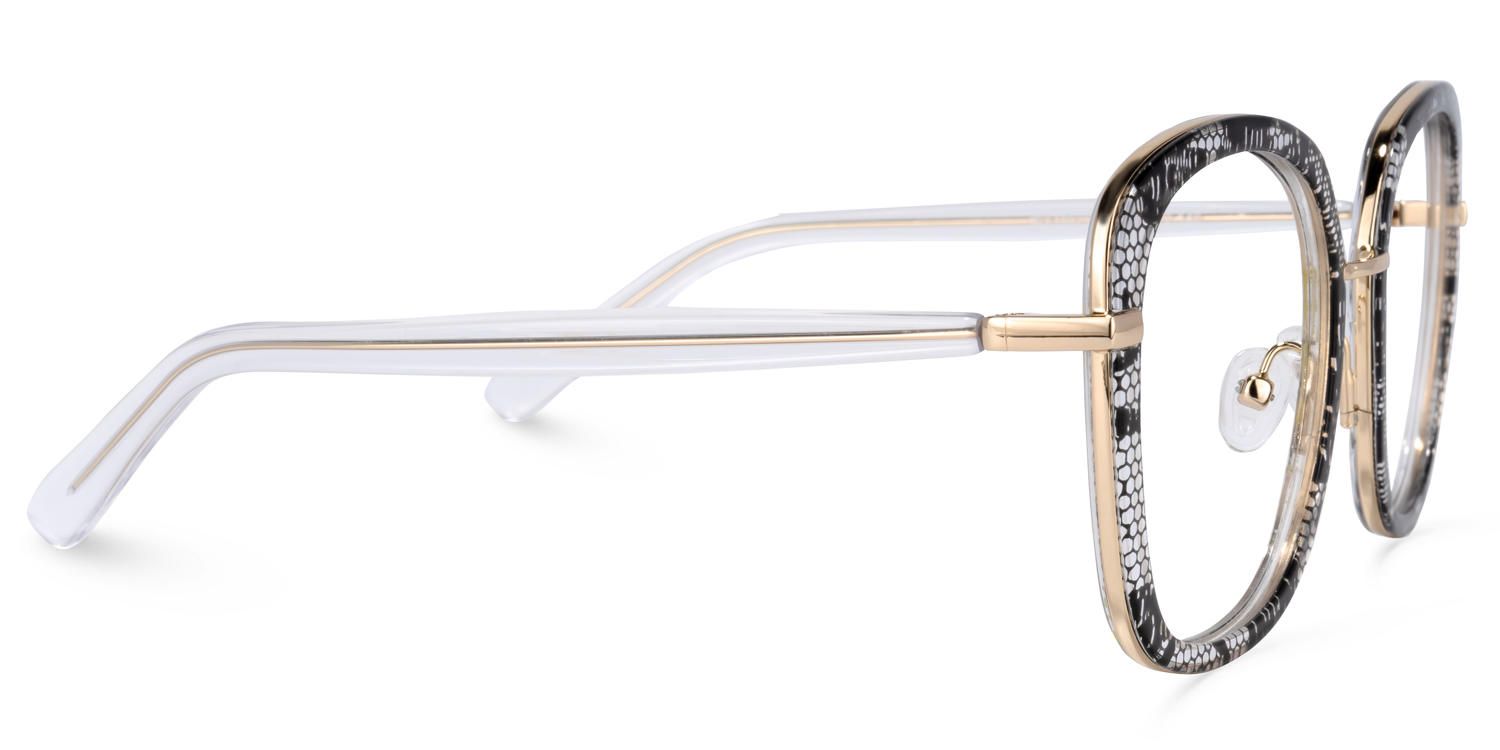 Square Snake/Skin Eyeglasses | Vooglam.com 4