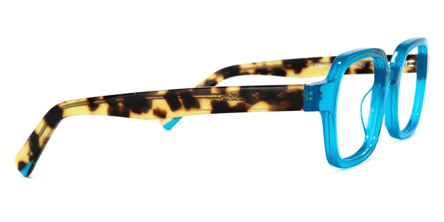 Rectangle Blue Eyeglasses | Vooglam.com 4