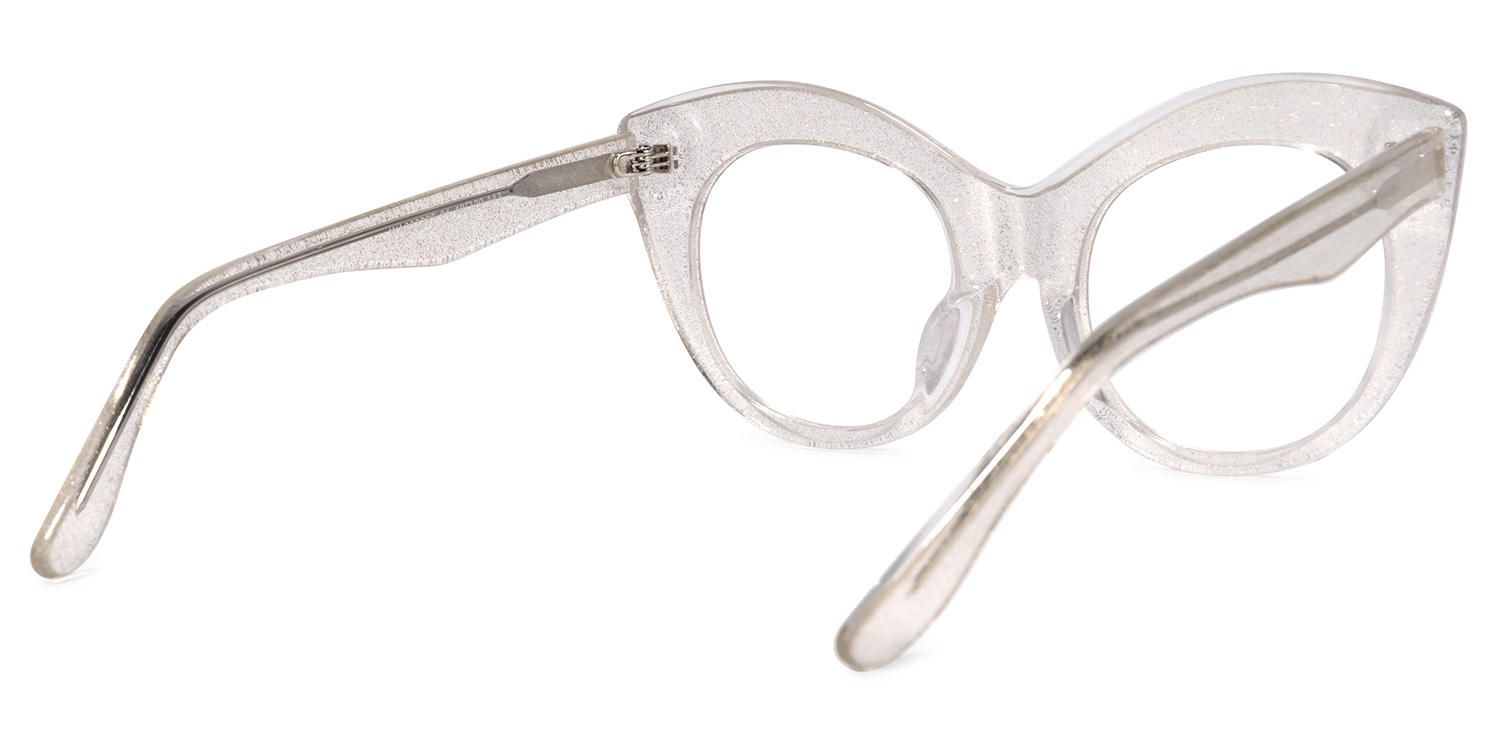 Cat Eye Crystal Eyeglasses by Vooglam.com - Side View