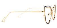 Pearline - Cat Eye Black/Gold Eyeglasses | Vooglam 