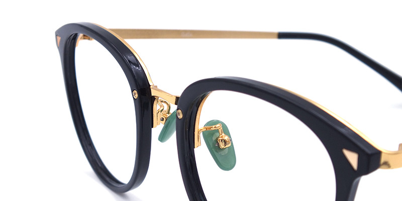 Sophia Loren Black/Gold Wayfarer Eyeglasses - 4