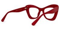 Zavala - Square Red Eyeglasses | Vooglam Side View