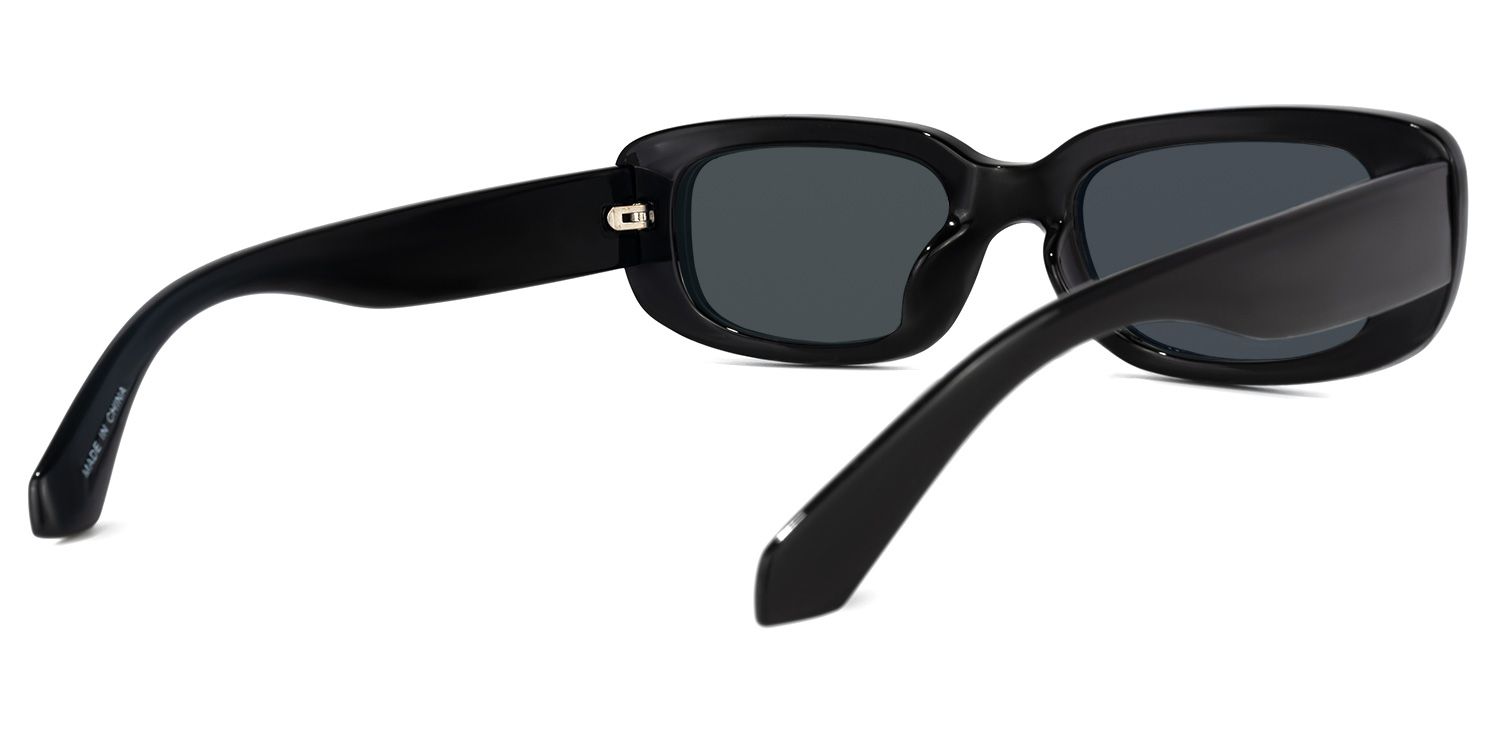 Rectangle Black Sunglasses | Vooglam.com Side View