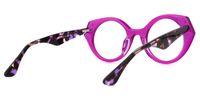 Geometric Purple Eyeglasses | Vooglam.com Side View