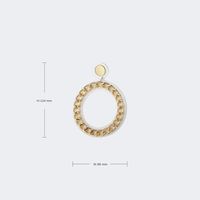 Paperclip Chain Pierced Earrings | Vooglam.com 