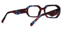 Rectangle Floral Eyeglasses | Vooglam.com Side View