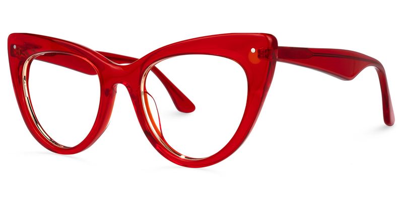 Akua - Chic Red Cat-Eye Frames Women Glasses