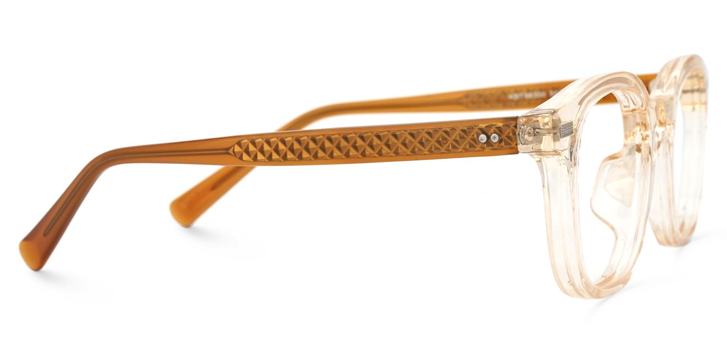 Rectangle Yellow Eyeglasses | Vooglam.com 4
