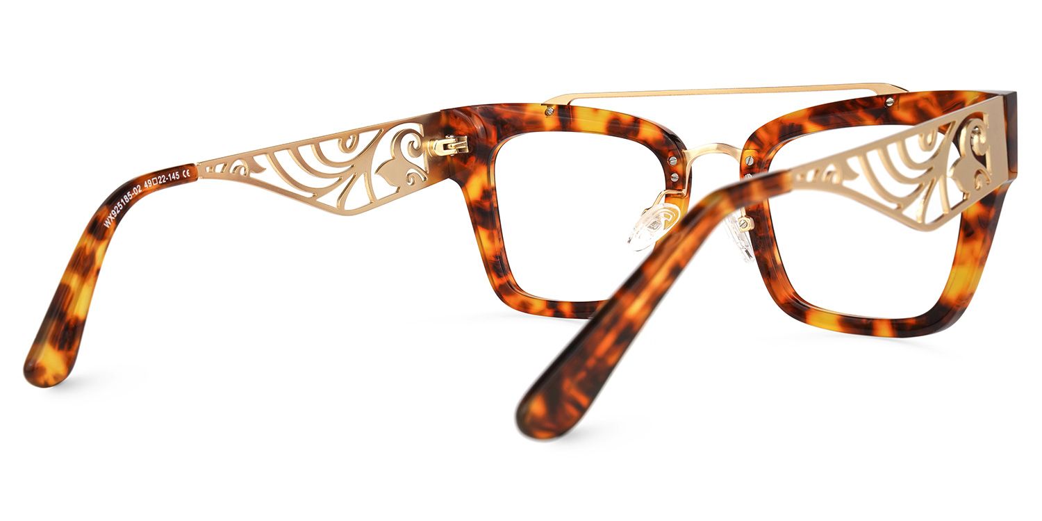 Vaughn - Aviator Tortoise Eyeglasses | Vooglam Side View