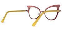 Rainey - Cat Eye Red Eyeglasses | Vooglam Side View