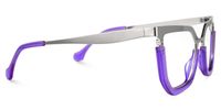 Leeza - Geometric Purple Eyeglasses | Vooglam 