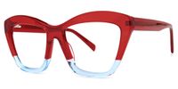 Square Red Eyeglasses | Vooglam.com Front View