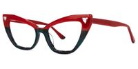 Sharde - Cat Eye Red Eyeglasses | Vooglam Front View
