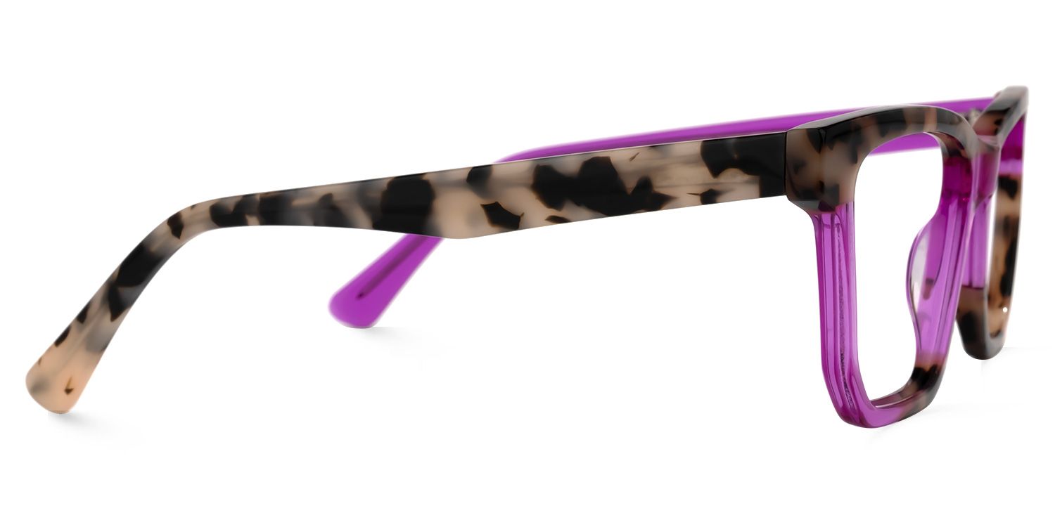Rectangle Tortoise Eyeglasses | Vooglam.com 4
