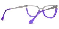 Leeza - Geometric Purple Eyeglasses | Vooglam Side View