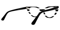 Castillo - Cat Eye Black Eyeglasses | Vooglam Side View