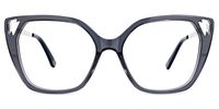 Cat Eye Grey Eyeglasses | Vooglam.com Angle View