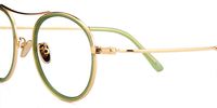 Serafina Green Retro Round Glasses - 4