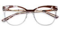 Browline Grey Eyeglasses | Vooglam.com Front View