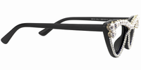 Stylish Black Cat Eye Glasses with Rhinestones 