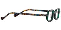 Aurth Rectangle Dark/Green Eyeglasses - 5