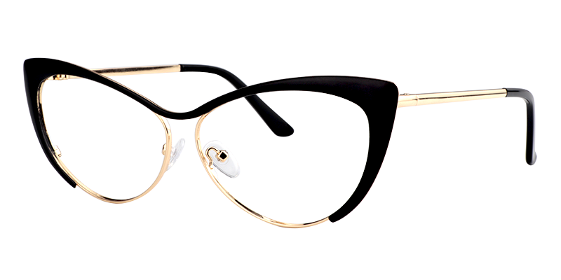 Annabelle - Cat Eye Black Eyeglasses | Vooglam Front View