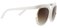 Chic Round White Sunglasses│Vooglam Sunglasses Online 