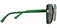 Oversized Geometric Dark/Green Sunglasses│Vooglam Sunglasses Online 