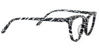 Ablett Oval Black/White Eyeglasses - 5
