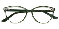 Refreshing Oval Viridian Eyeglasses│Vooglam Optical Glasses Angle View