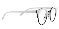 Browline White Eyeglasses | Vooglam.com 