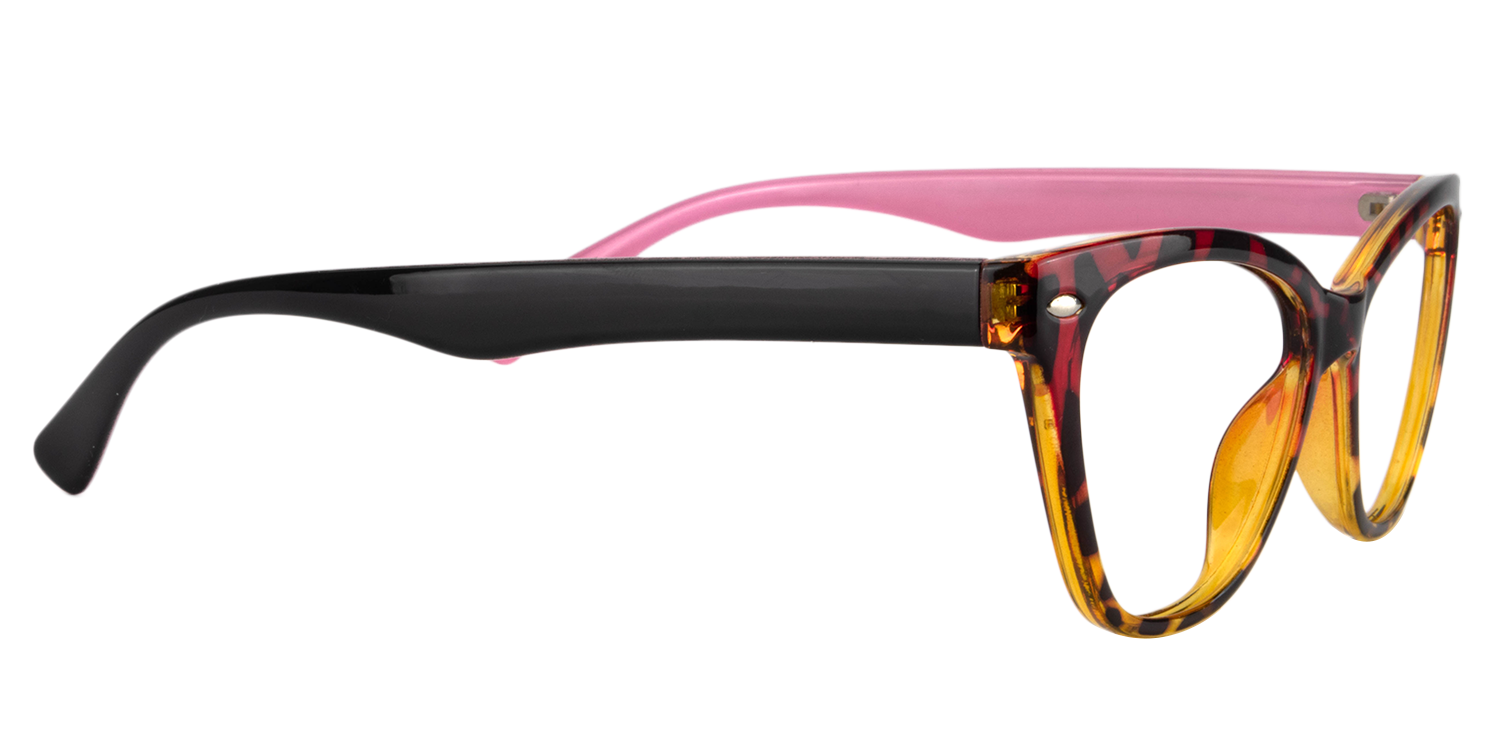 Rectangle Red/Floral Eyeglasses | Vooglam.com 5