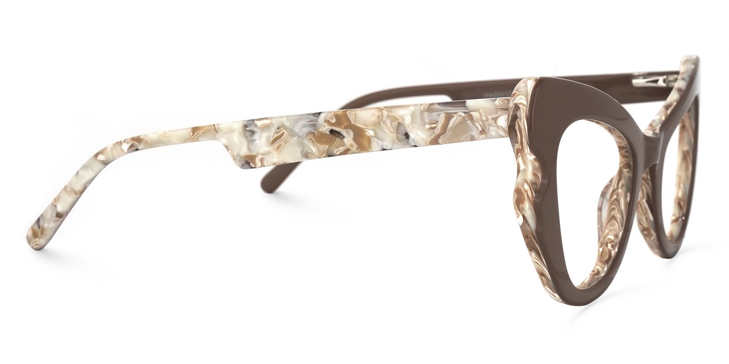 Cat Eye Coffee Eyeglasses | Vooglam.com 4