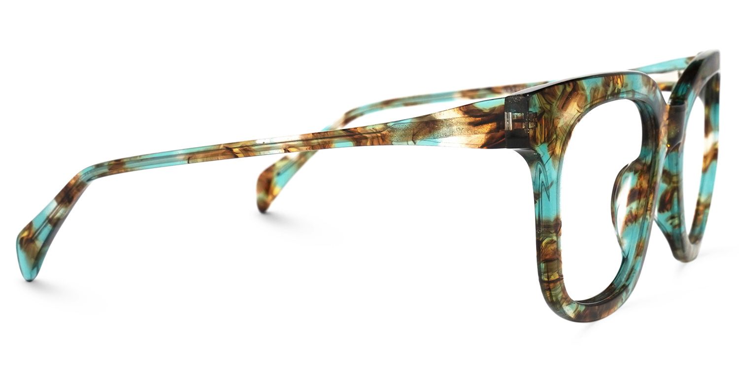 Square Green Eyeglasses | Vooglam.com 4